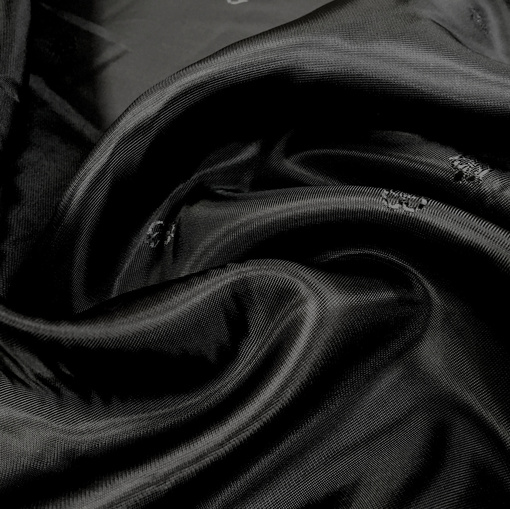 Вискозная жаккардовая подкладка серо-черного цвета
