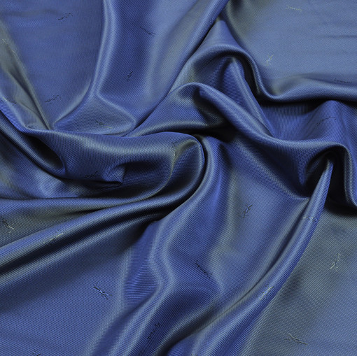 Жаккардовый подклад сине-разбеленного цвета