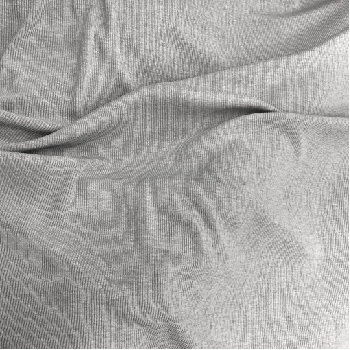 Трикотаж вискозный стрейч лапша средне-серого меланжевого цвета 