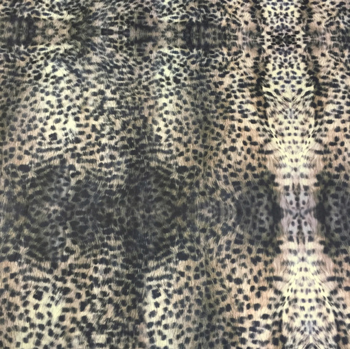 Тонкая плащевая ткань принт леопард