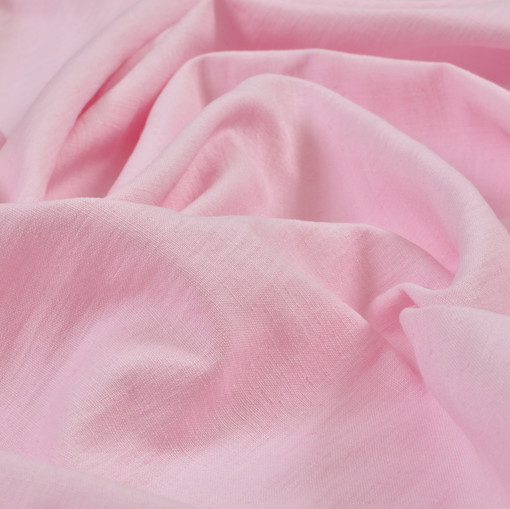 Натуральный лен карамельно-розового цвета