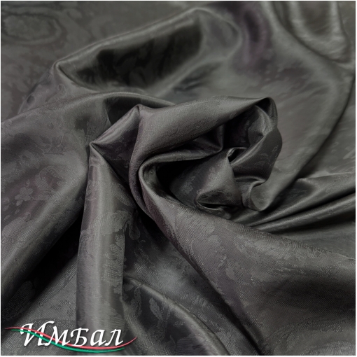 Подкладка жаккардовая дизайн Versace с узором черного цвета