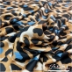 Футер 3-хнитка дизайн леопард с голубыми вкраплениями 