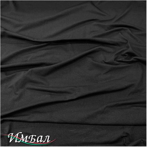 Трикотаж вискозный мягкий черного цвета 