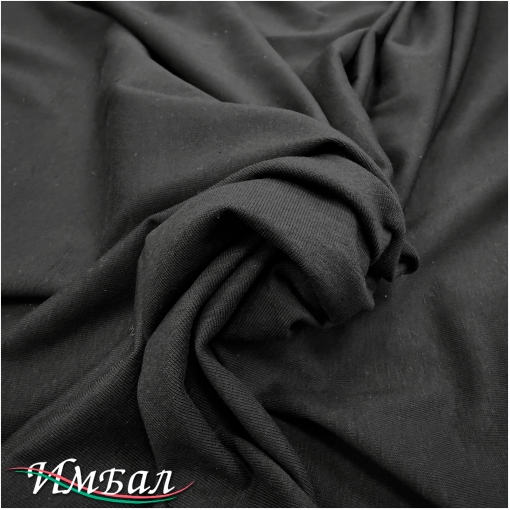 Трикотаж вискозный мягкий черного цвета 
