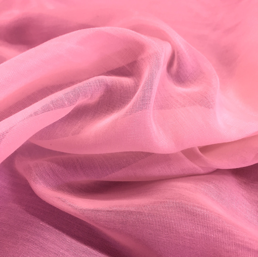 Муслин хлопок с шелком ярко-розового цвета