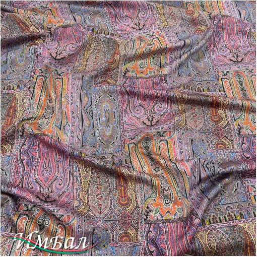 Хлопок стрейч плательно-рубашечный с отливом принт ETRO пейсли