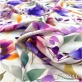 Вискоза поплин мягкая принт Blumarine акварельные цветы на светлом фоне с благородным отливом