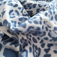 Хлопок стрейч принт синий леопард и диагональ
