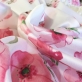 Хлопок тонкий с вискозой принт Blumarine розовые маки под органзу