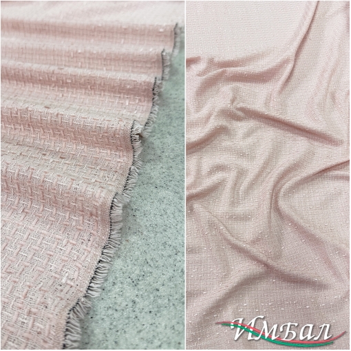 Шанель летняя мягкая костюмно-плательная розово-пудрового цвета