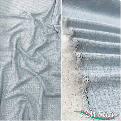 Шанель летняя мягкая костюмно-плательная нежно-голубого цвета