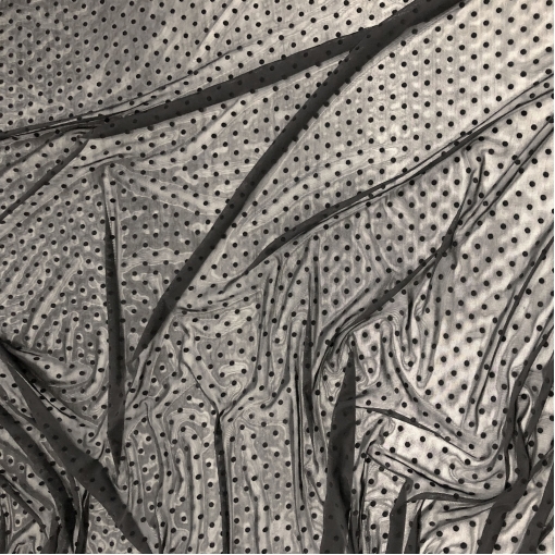 Сетка дизайн La Perla с флоковыми горошинами черного цвета