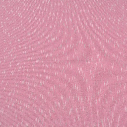 Джерси вязаное меланжевое в розовых тонах с люрексом