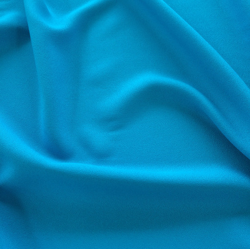 Креп кади вискозный плательный голубого цвета