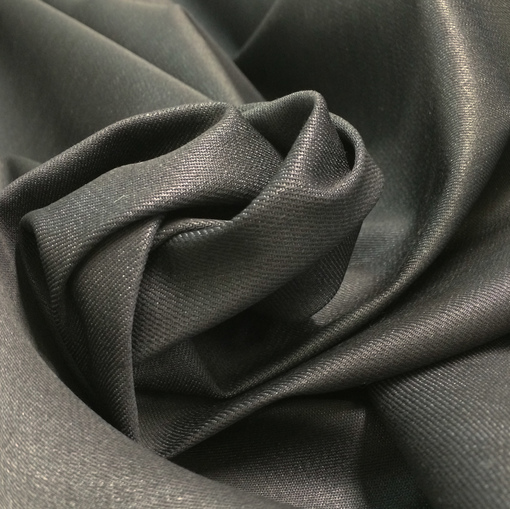 Ткань курточная с пропиткой черного цвета на серой основе