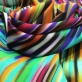 Вискоза плательная принт Missoni яркие полоски 