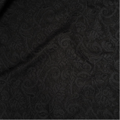 Вискоза плательная би-стрейч фактурная черного цвета