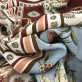 Вискоза плательная принт ETRO пэчворк платки 30х30 см в молочно-голубых тонах