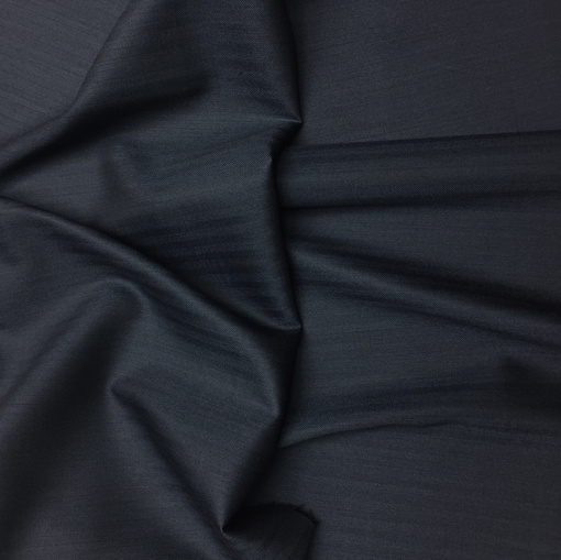 Шерсть костюмная в "елочку" темно-синего цвета Super 120