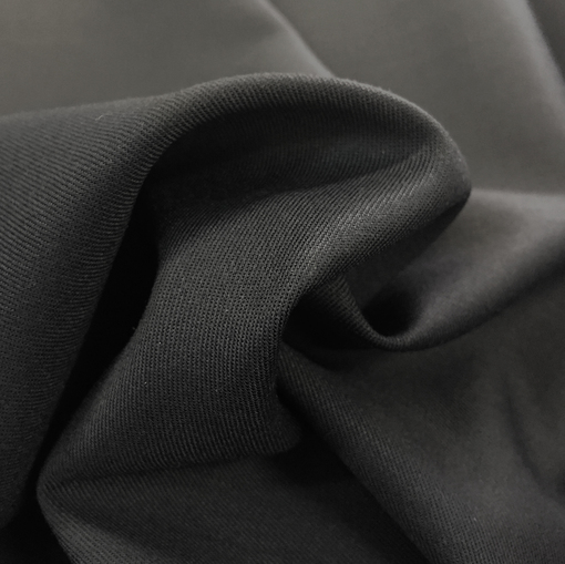 Ткань костюмная тонкая диагональ черного цвета