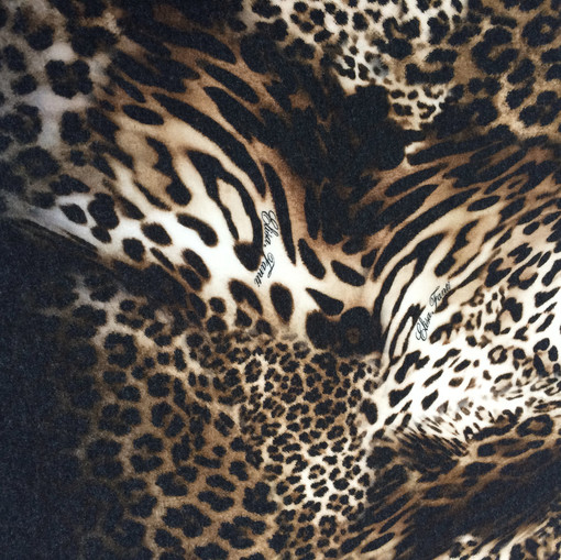Трикотаж вискозный мягкий принт леопард Elisa Fanti