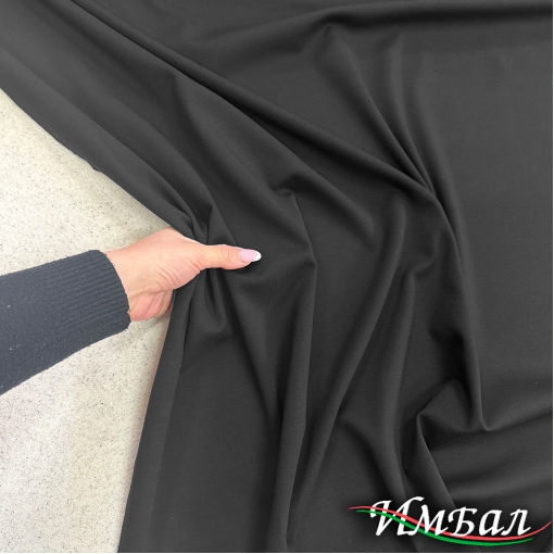 Джерси вискозное стрейч черного цвета