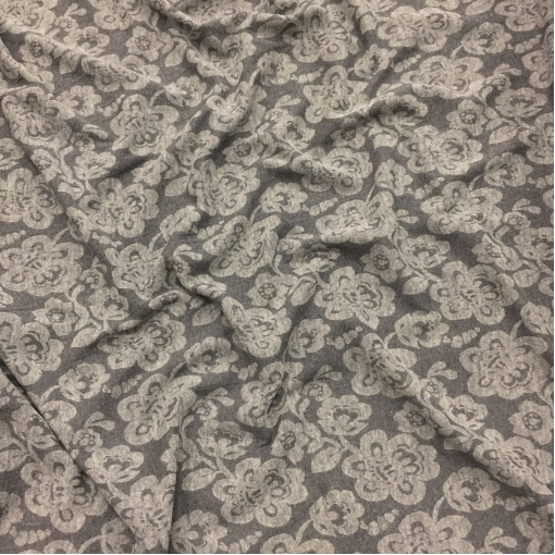 Джерси вискозное двойное средне-серого цвета с узором