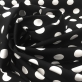 Хлопок стрейч костюмно-плательный крупный 2 см горох на черном фоне