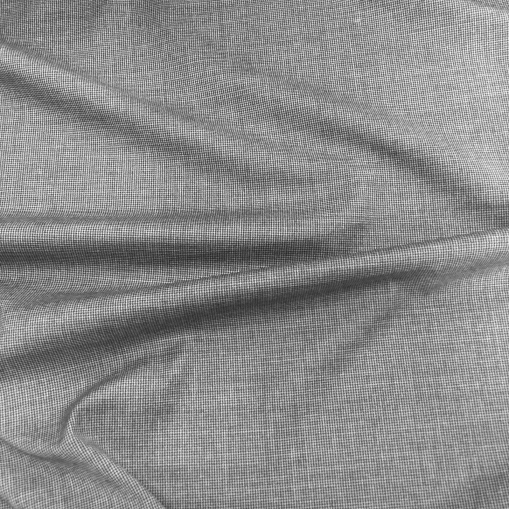 Ткань костюмная шерстяная тонкая мелкий пье-де-пуль серого цвета