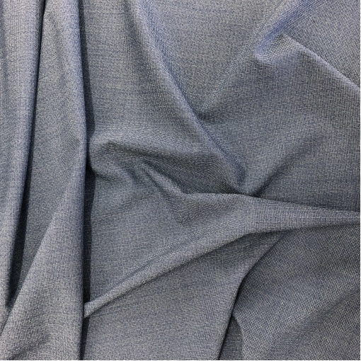 Ткань костюмная шерстяная Dior в мелкую ( 2мм ) клетку синего цвета