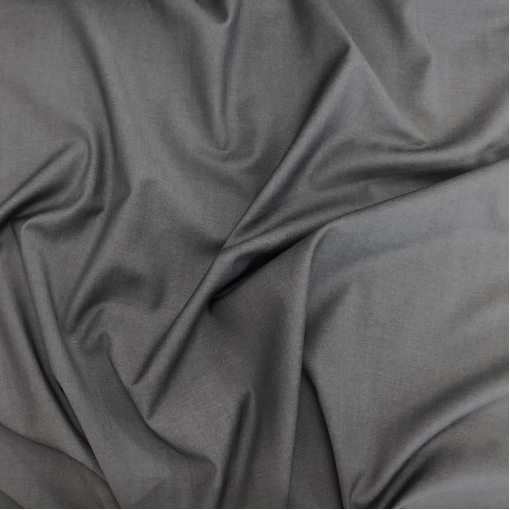 Ткань костюмная шерстяная стрейч пыльно-черного цвета с отливом