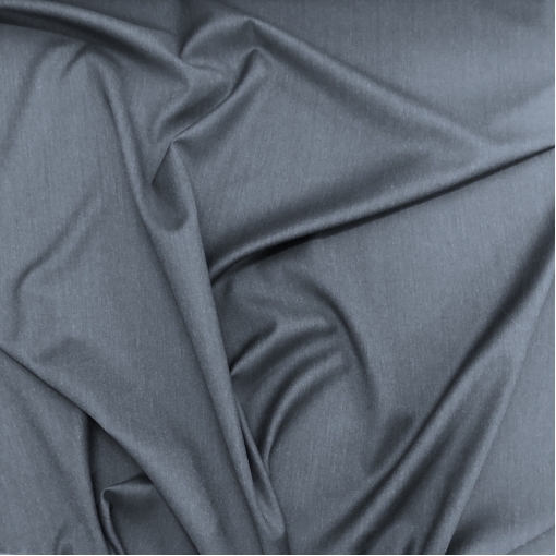 Ткань костюмная шерстяная пыльно-синего цвета с отливом