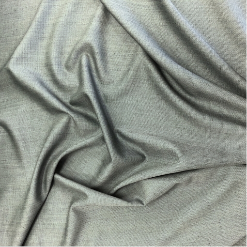 Ткань костюмная шерстяная в меленькую "елочку" серо-бирюзового цвета 