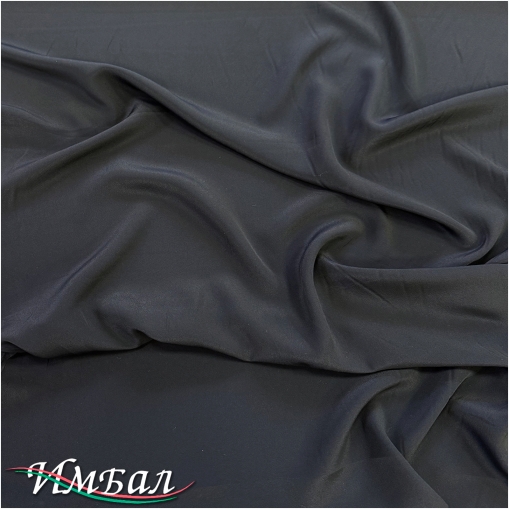 Муслин вискоза с шелком стрейч матового черного цвета
