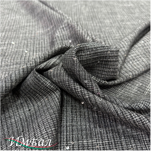 Твид костюмно-плательный стрейч дизайн PINKO с элегантными пайетками 