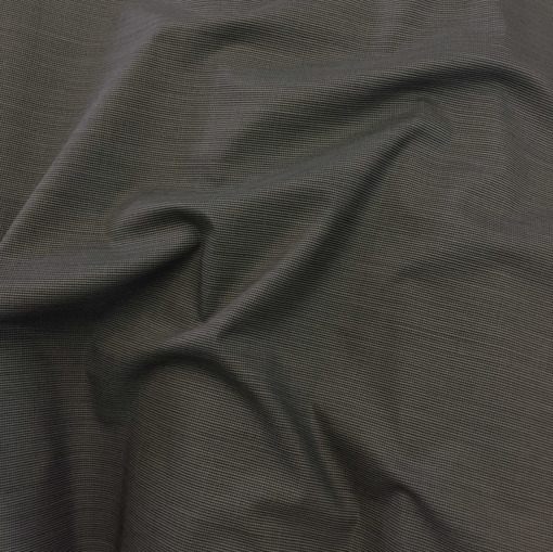Ткань костюмная Prada шерсть с шелком мелкая серая клетка