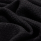 Черный шерстяной теплый трикотаж типа рогожки