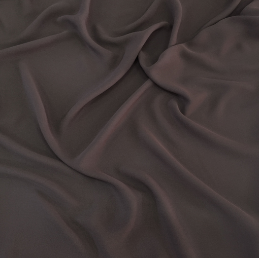 Шелк креп плотный баклажано-коричневого цвета