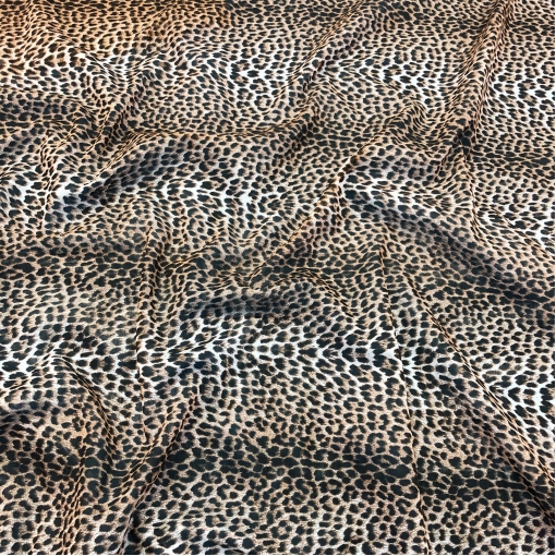 Муслин хлопок с шелком принт Gucci имитация леопардового меха