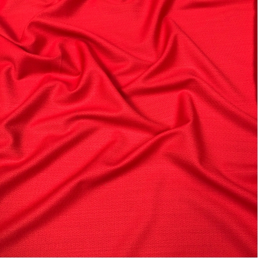 Ткань шерстяная плательная стрейч Valentino красно-малинового цвета