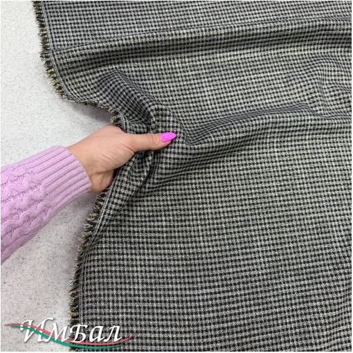 Ткань костюмно-плательная стрейч PRADA мелкая нарядная клетка