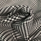 Ткань костюмная шерстяная Burberry клетка пье-де-пуль черно-молочного цвета