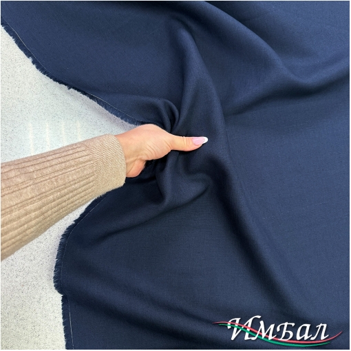 Лен костюмный классический темно-синего цвета