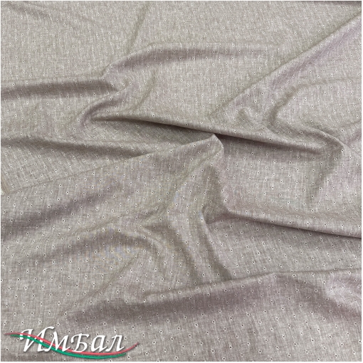 Лен плательно-рубашечный стрейч жаккардовый цвета капучино