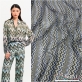 Муслин вискоза с шелком дизайн Missoni в оливково-синих тонах