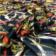 Трикотаж вискозный стрейч дизайн Versace цепи и ремни на черном фоне