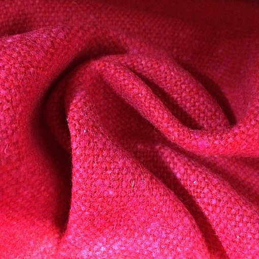 Твид пальтово-костюмный шерстяной рогожка в малиново-сиреневой гамме