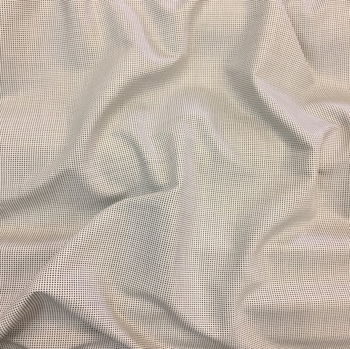 Ткань костюмная Chanel шерсть с шелком мелкие точки на молочном фоне 