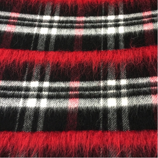 Ткань пальтово-костюмная с красной ворсовой полосой